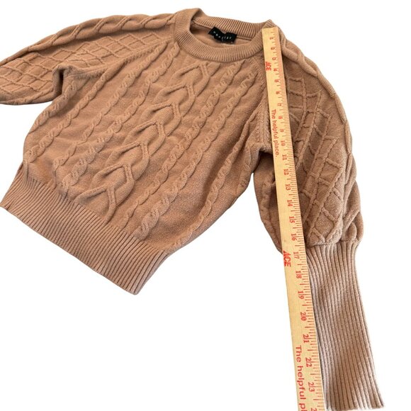 Premise Womens Cable Knit Pullover Sweater M/M Blush Pink Long Sleeve Cozy & Sty - Picture 5 of 9